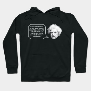 Mark Twain on Manhood Hoodie